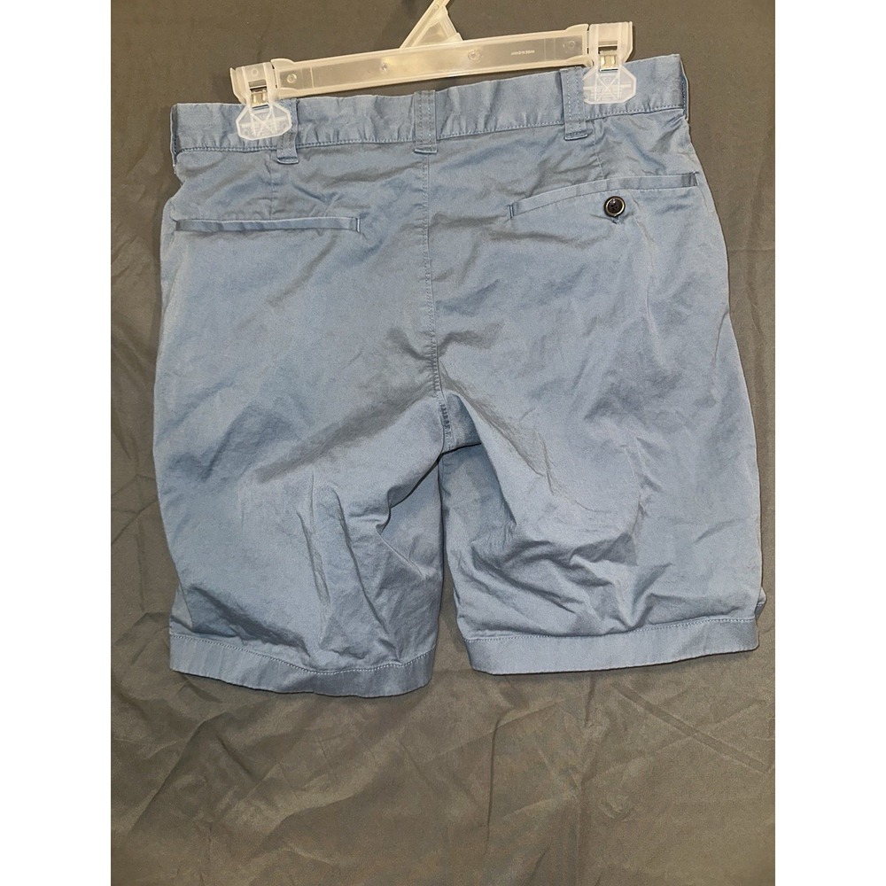 J Crew Shorts‎ Mens Chino Stretch 31 x 9 Blue Flat Front - Picture 2 of 5